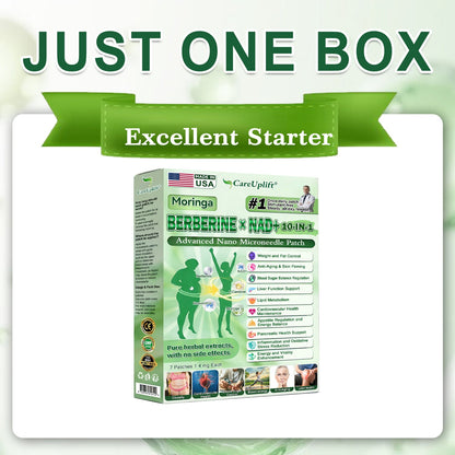 🏥 𝐎𝐟𝐟𝐢𝐜𝐢𝐚𝐥 𝐔𝐒 𝐒𝐭𝐨𝐫𝐞 | 🧑‍⚕️🩺 𝐂𝐚𝐫𝐞𝐔𝐩𝐥𝐢𝐟𝐭® Moringa · Berberine × NAD+ 𝟏𝟎-𝐢𝐧-𝟏 𝐀𝐝𝐯𝐚𝐧𝐜𝐞𝐝 𝐍𝐚𝐧𝐨 𝐌𝐢𝐜𝐫𝐨𝐧𝐞𝐞𝐝𝐥𝐞 𝐏𝐚𝐭𝐜𝐡 — 𝐎𝐧𝐜𝐞 𝐃𝐚𝐢𝐥𝐲, 𝐕𝐢𝐬𝐢𝐛𝐥𝐞 𝐑𝐞𝐬𝐮𝐥𝐭𝐬 𝐢𝐧 𝟕 𝐃𝐚𝐲𝐬